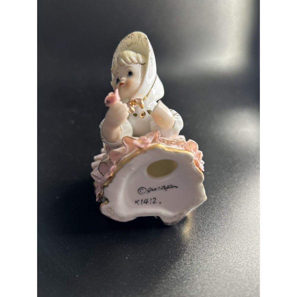 Vintage Geo. Z. Lefton Figurine KW1412 Bloomer Girl - Picture 11 of 15